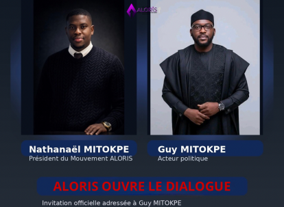 Invitation officielle du Mouvement ALORIS adressée à Guy MITOKPE pour un dialogue citoyen
